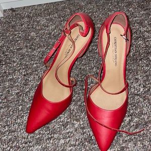 Burnt Red pointed toe pump